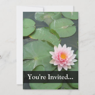 Personalised Pink/Green Lily Pad Invitation