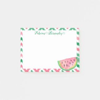 Personalised Pink Green Watermelon Post-it Notes