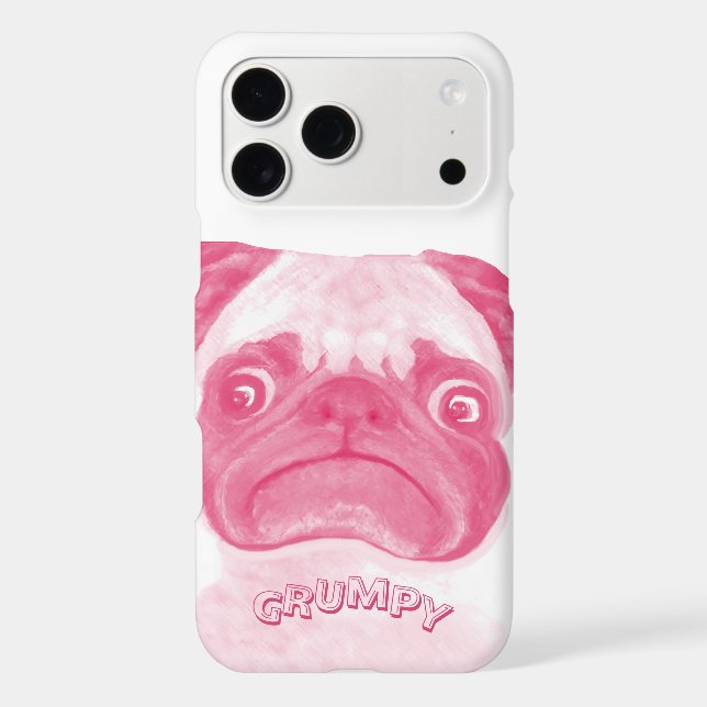Personalised PINK Grumpy Puggy (Back)