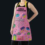 Personalised Pink Hanukkah Apron<br><div class="desc">Personalised Pink Hanukkah Apron.
All text can be edited.</div>