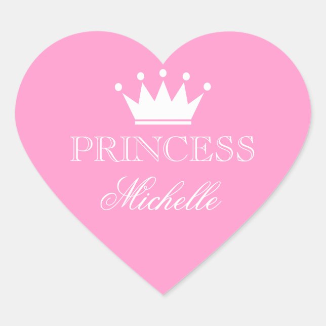 Personalised pink heart baby shower stickers (Front)