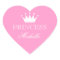 Personalised pink heart baby shower stickers