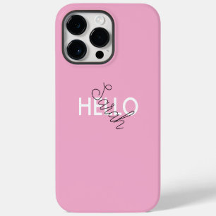 Personalised Pink "Hello" Phone Case with Custom