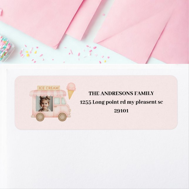 Personalised Pink Ice Cream Truck Birthday (Creator Uploaded)