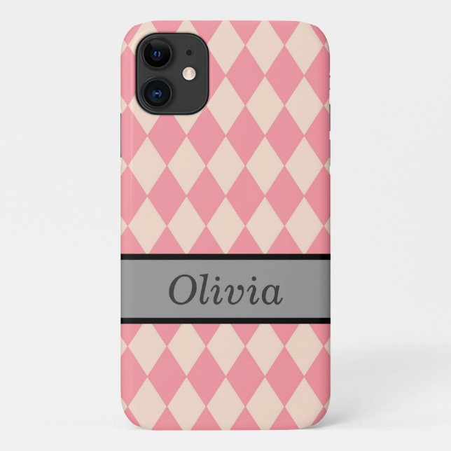 Personalised Pink iPhone Case For All Models (Back)