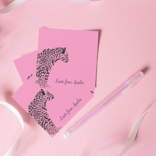 Personalised Pink Jaguar Notes
