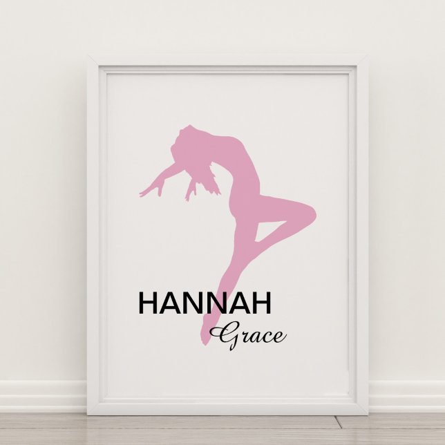 Personalised Pink Jazz Dancer Poster (Creator Uploaded)