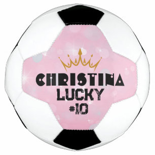 Personalised Pink Keepsake Female Football Player: