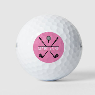 Personalised Pink Ladies Golf Balls
