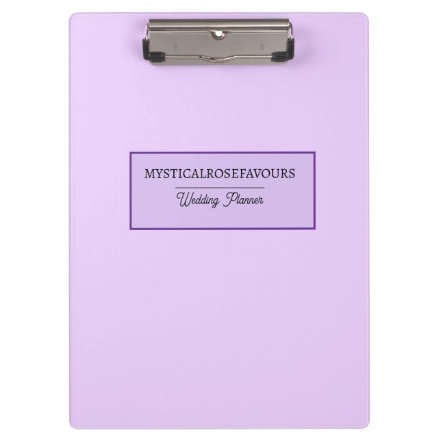 Personalised Pink Lavender Clipboard (Front)