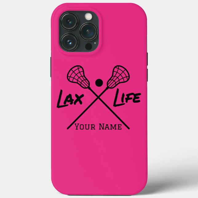 Personalised Pink LAX (Lacrosse) Life  Case-Mate iPhone Case (Back)