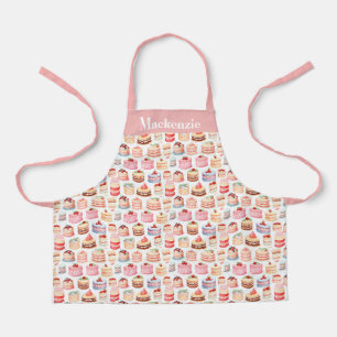 Personalised Pink Layered Cakes Sweet Kids Apron