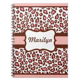 Personalised Pink Leopard Notebook Journal Gift