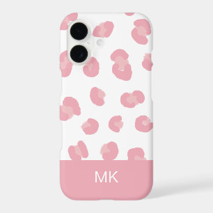 Personalised Pink Leopard Print Monogram