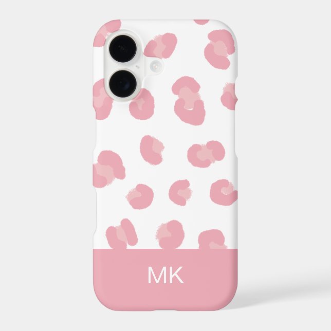Personalised Pink Leopard Print Monogram (Back)