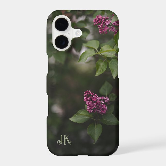Personalised Pink Lilac Floral Monogram (Back)