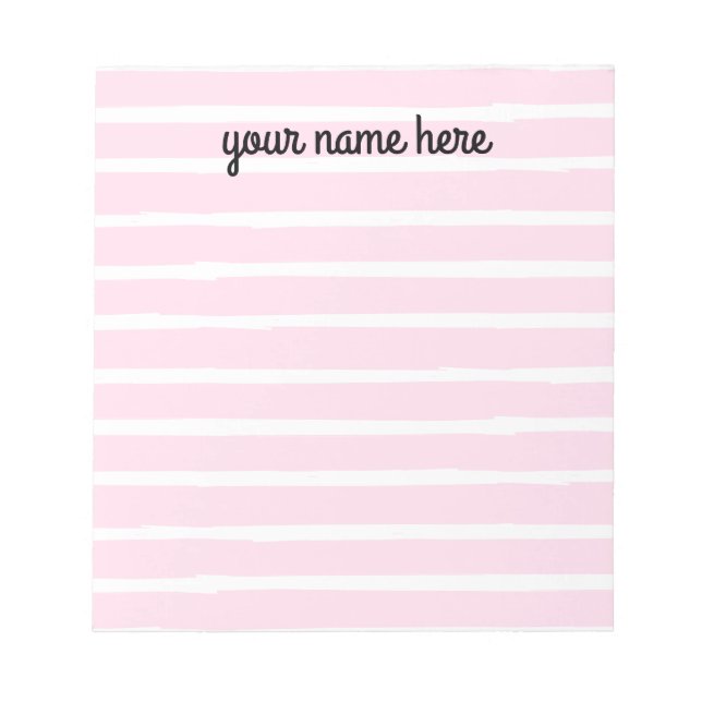 Personalised Pink Lined Notepad (Front)