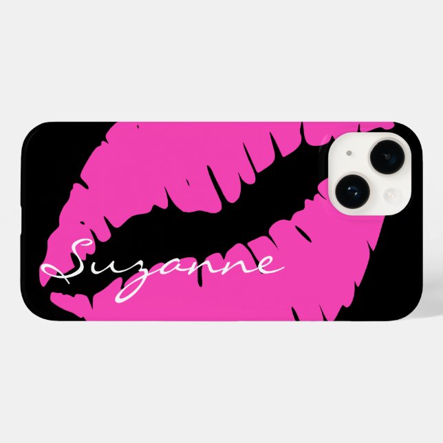 Personalised Pink Lips Case-Mate iPhone Case (Back (Horizontal))