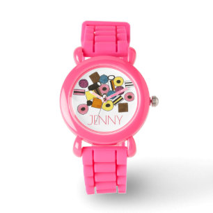 Personalised Pink Liquorice Allsorts Candy Watch