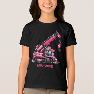 Personalised Pink Little Crane Tri-Blend Shirt