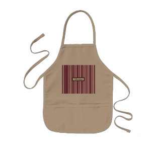 Personalised Pink Mauve Stripes Kids Apron