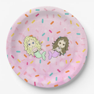 Personalised Pink Mermaid Birthday Plates