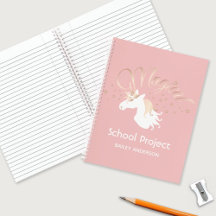 Personalised Pink Modern Magical Unicorn Kids