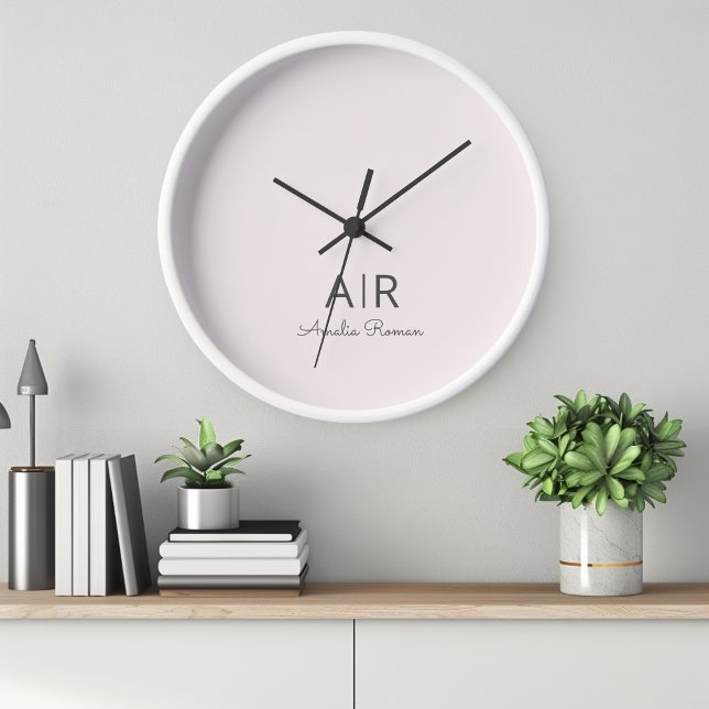 Personalised Pink Monogram Clock  (Creator Uploaded)