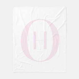 Personalised Pink Monogram Initial Luxury blanket