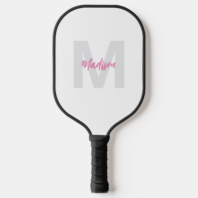 Personalised Pink Monogram Women's  Pickleball Paddle (Front)