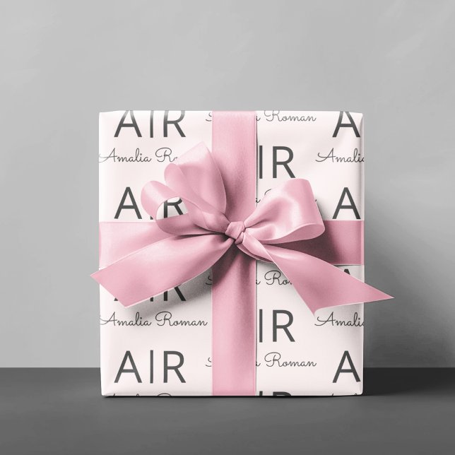 Personalised Pink Monogram Wrapping Paper (Creator Uploaded)