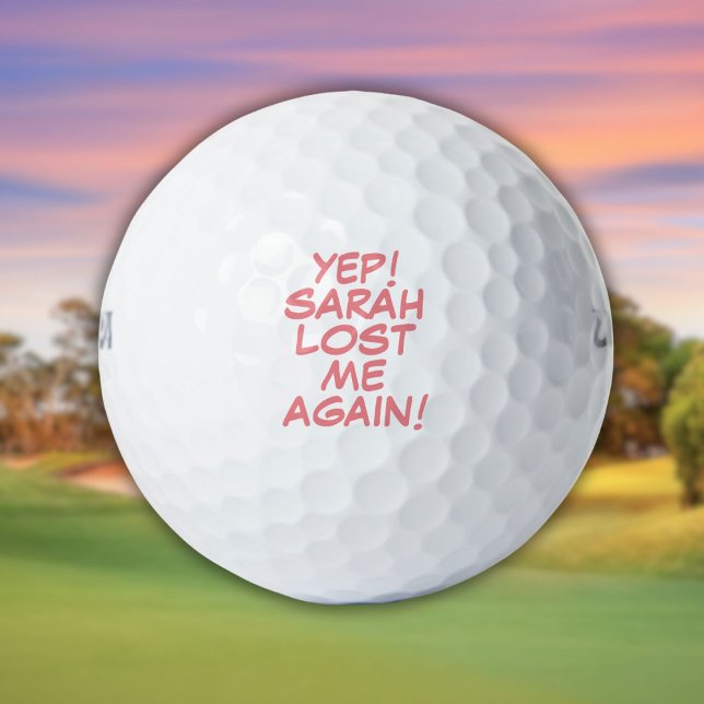 Personalised Pink Name Funny Lost Message Golf Balls (Personalized Pink Name Funny Lost Message Golf Balls)
