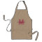 Personalised pink name monogram apron for women