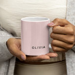 Personalised Pink & Name Monogram | Elegant Custom Coffee Mug<br><div class="desc">Add a touch of elegance to your belongings with this Personalised Pink & Name Monogram design. Featuring a soft pink background and a customisable name or initials, this design is perfect for showcasing your unique style. Ideal for gifts or personal use, it’s versatile and timeless. Whether it’s a phone case,...</div>