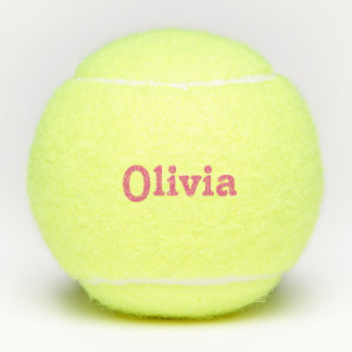 Personalised Pink Name Tennis Balls