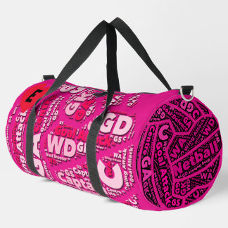 Personalised Pink Netball  Duffle Bag