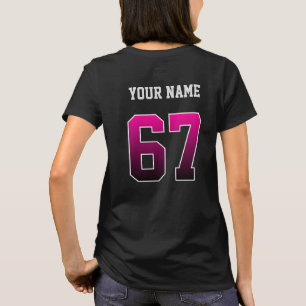 Personalised Pink Number 67 Custom  T-Shirt
