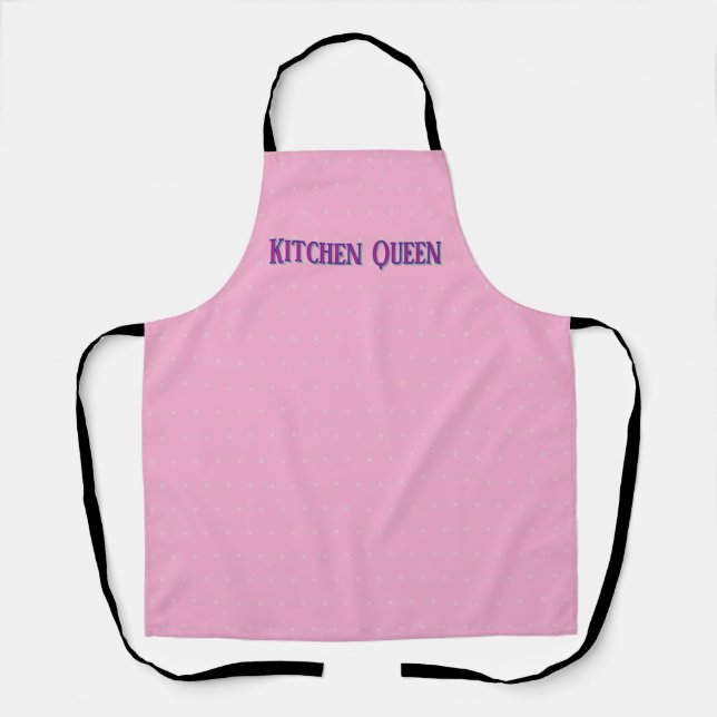 Personalised Pink Pastel Apron - Custom Text (Front)