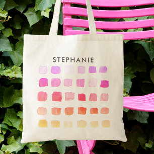 Personalised Pink Pattern  Tote Bag