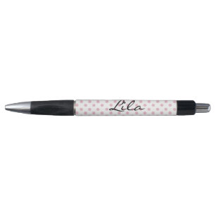 Personalised Pink Polka Dot Pen