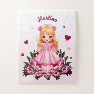 Personalised Pink Princess Dream Jigsaw Puzzle