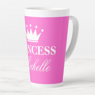 Personalised pink princess mug with crown logo