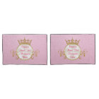 Personalised Pink Princess Pillow Case Set or 1