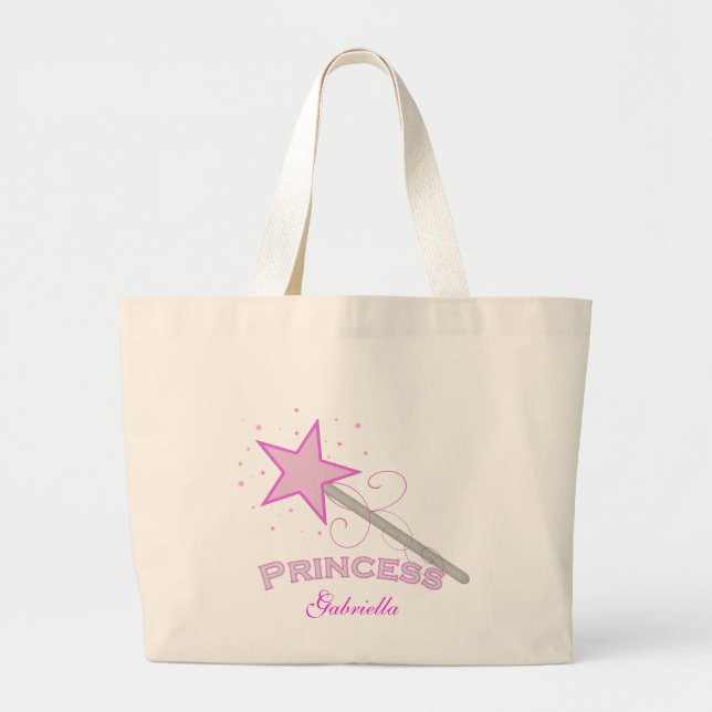 Personalised Pink Princess Wand Tote (Front)