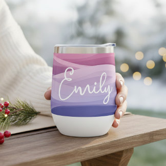 Personalised Pink Purple Abstract Name Gift