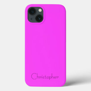 Personalised pink Radial Texture iPhone 13 Case