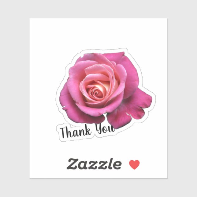 Personalised Pink Rose (Sheet)