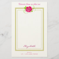 Personalised Pink Rose Business
