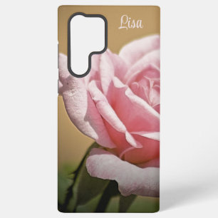 Personalised Pink Rose Flower Samsung Case 