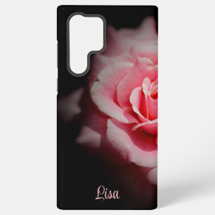Personalised Pink Rose Flower Samsung Case